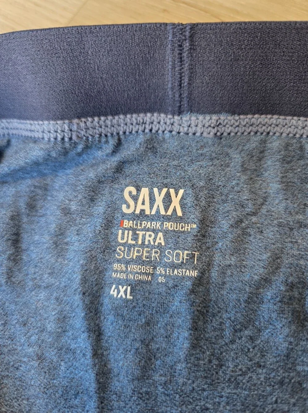 SAXX Everyday Ultra Super Soft Boxer Brief w/Ballpark Pouch Steel Size 4XL